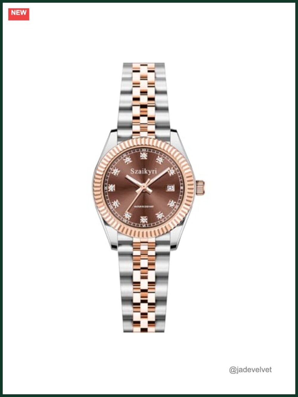 Szaikyri Women's Classic Watch Stainless Steel Band Calendar Water Resistant